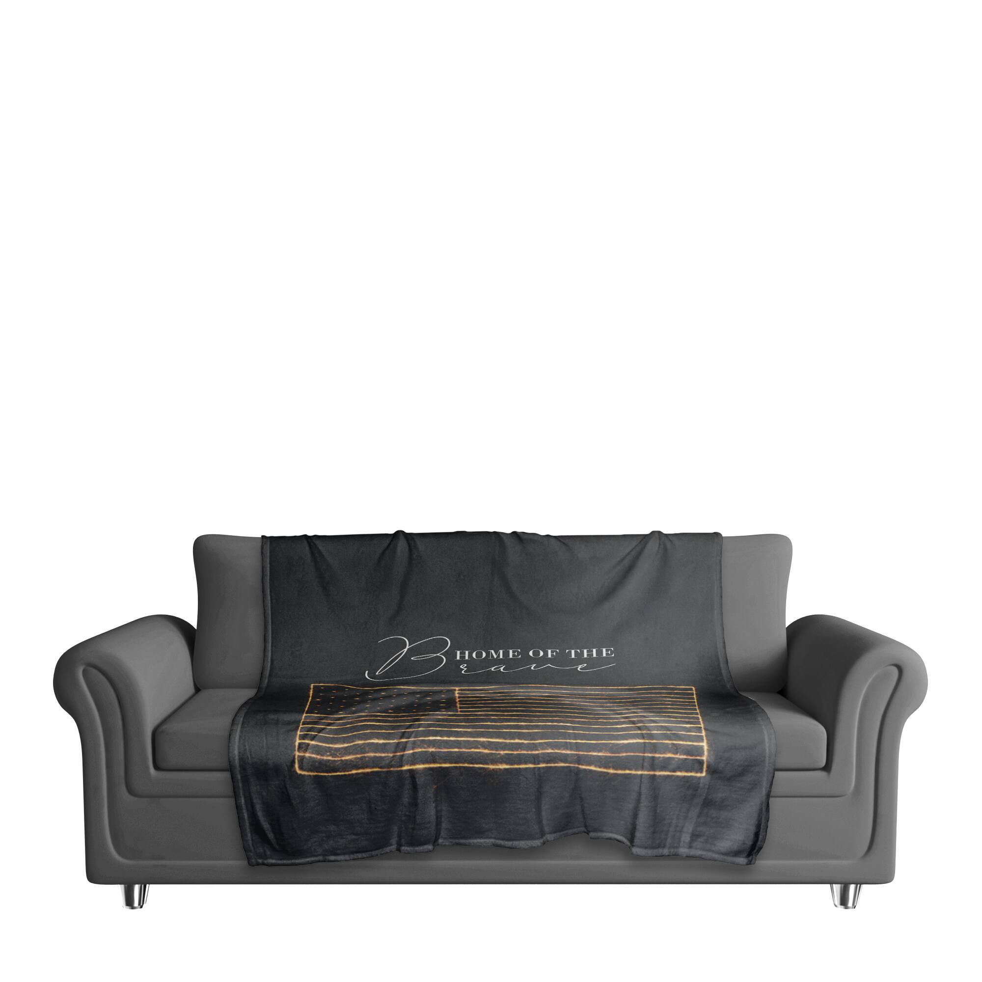 Home of the Brave Coral Fleece Blanket